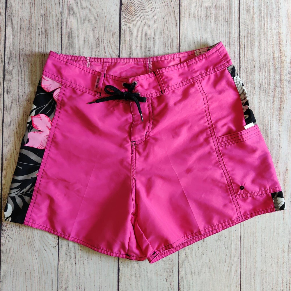 Raya Sun hot pink tropical print board shorts sz S